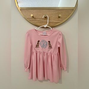 Monogrammed “kHr” puppy tunic size 6